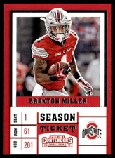 2017 Panini Contenders Draft Picks Braxton Miller Ohio State Buckeyes #14