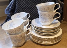Crown Trent/Drayton International 18 Piece Tea Set Bone China Floral Design VGC