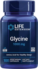 Life Extension Glycine, 1000 Mg, Amino Acid That Promotes Healthy Sleep, Gluten-
