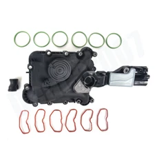 Crankcase Breather Separator PCV Valve + Intake Gaskets For Audi S4 A6 A7 Q7 3.0