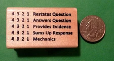 Restates Question 4321  - Teacher's Wood Mounted Rubber Stamp