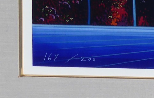 Eyvind Earle "DARK SILENCE" Nature Hand signed Serigraph Magic Realism FRAMED - Picture 4 of 4