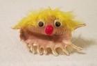 Millipede shell Monster w/ Light Blue Hair 5" wide Folk Art Souvenirs Gift