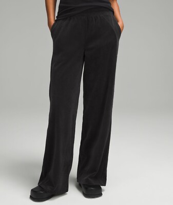 Lululemon Pants Women 12 Scuba Mid-Rise Wide-Leg Velvet Cord