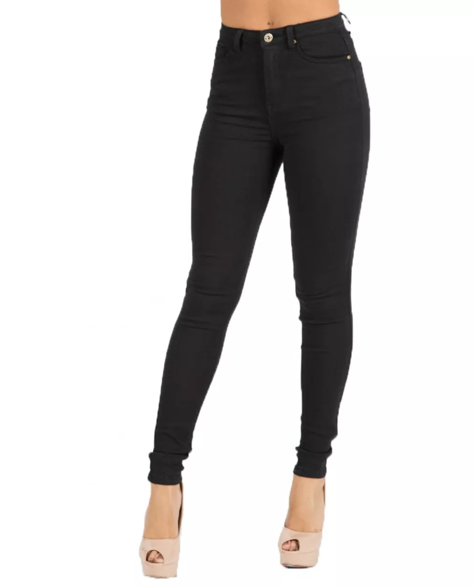 Toxik3 L185 Women s High Waist Skinny Jeans Black