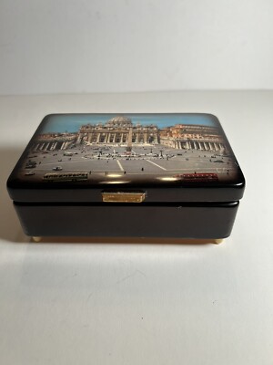 Le Carillon Firenze Swiss Musical Movement   Arrivederci Roma  music box. 