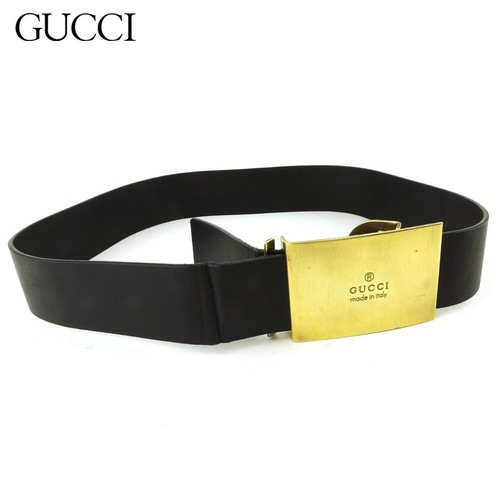 GUCCI 037 2194 logo inciso SQUARE Fibbia Cintura nera di dimensioni 80  cm/31 in linea Uomo | eBay