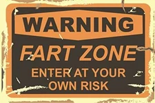 Warning Fart Zone Funny Tin Sign Bar Pub Garage Diner Cafe Home Wall Decor Ho...