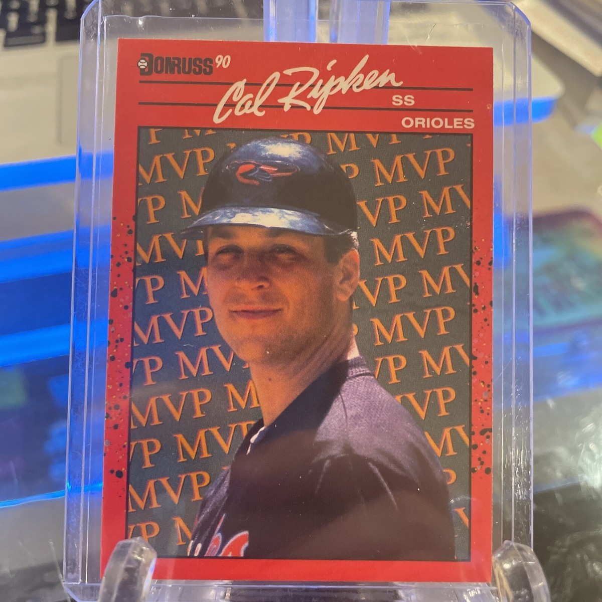 1990 Donruss Baseball Cal Ripken Jr. MVP No Dot Error Card
