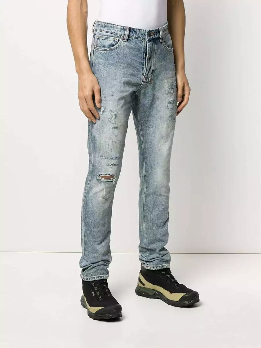 Ksubi Chitch Rekonize Ruins Denim Distressed Straight-Leg Jeans