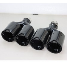 Customized Size Car Carbon Fiber Exhaust Tip Tail Pipe For Bmw 63mm In 93mm Out-