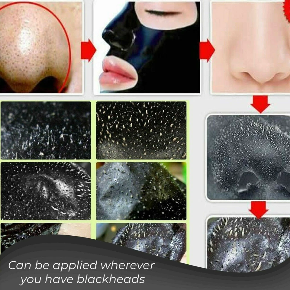 Charcoal Activated Black Face Mask Blackhead Remover Peel Off Facial Black Mask - Image 3 of 4