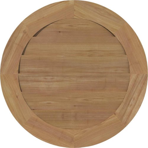 Ekena Millwork Gable Louver Vent 23" Round Unfinished Smooth Western Red Cedar - Picture 4 of 4