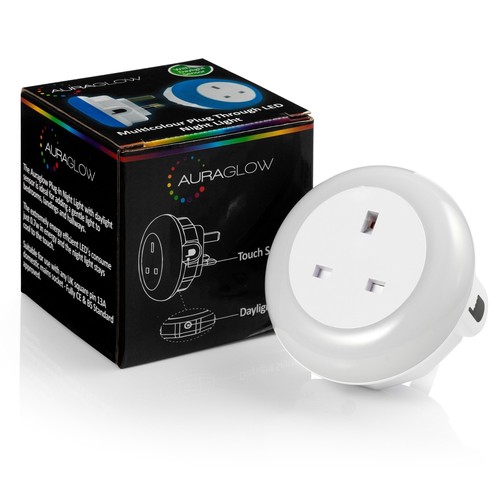 Enchufe a través de la luz nocturna LED cambiante de color - Sensor de luz diurna - Imagen 4 de 6