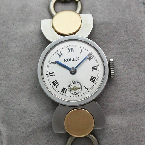 Rolex 2703 Fancy Moon Lug 19mm Staybrite Manual Ladies Wristwatch ca. 1940's