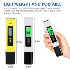 Water Tester PH PPM Meter,Digital TDS Meter Water Quality Pool Water Test0-14 PH