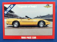 1986 PACE CAR - CORVETTE Z51  -  YEAGER - CARD #53 - LEGENDS of INDY 1992
