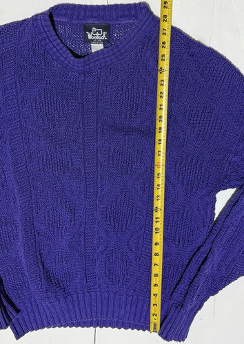 Woolrich Crochet Light Weight Pullover Sweater Crochet Size Large Purple - Picture 4 of 4