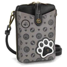 CHALA PAW PRINT Snap Crossbody Purse Adjustable Strap 5"W x 7.5"H x 1.5"D - NWT