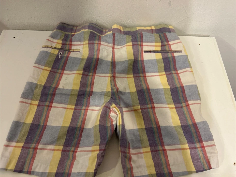 Pantalones cortos de golf Sansabelt Plad vintage para hombre 31 golf al aire libre Foto 2 de 3