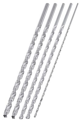 NEIKO 10047A Extra Long Drill Bit Set | 5-Piece | M2 HSS Steel | 5 Piece 