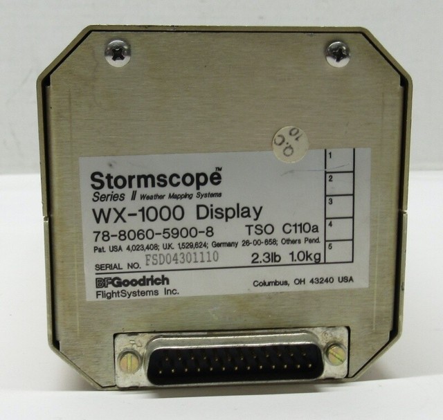 BFGoodrich Stormscope Wx1000 / Skywatch Sky497 Display for sale online