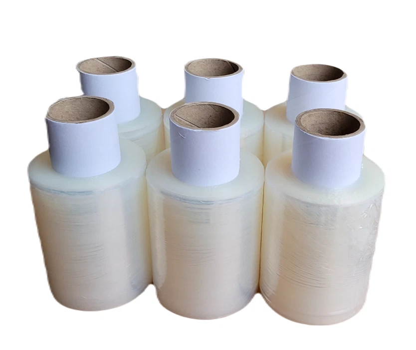ALL4ALL 30 Rollen Ministretchfolie Stretchfolie Mini Transparent 100 mm x 150m 23my 0,35