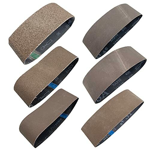 18 Pcs Sanding Belts 3x21 Belt Sandpaper 3 Pcs Each Of 36 80 120 240