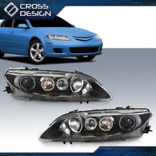Fit For Mazda 6 2006-2008 Pair Halogen Headlights Headlamps Left & Right Side 
