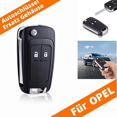 Klappschlüssel 2 Tasten Gehäuse Ersatz für Opel Astra J Insignia Corsa E Meriva
