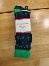 Men's Club Room 4 Pack Crew Socks Christmas Holiday Dress Socks Size 8-13