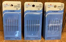 (12) New Packs of (6) Ct Prym Needles - Tapestry Cross-Stitch 26 - #17767