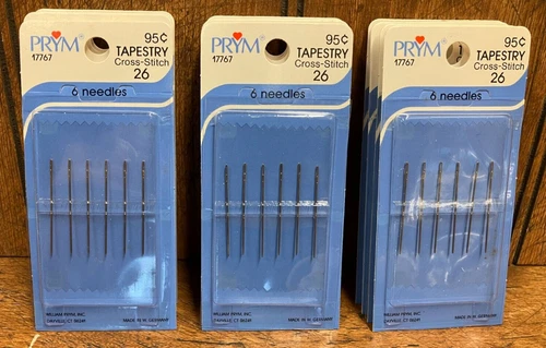 (12) New Packs of (6) Ct Prym Needles - Tapestry Cross-Stitch 26 - #17767