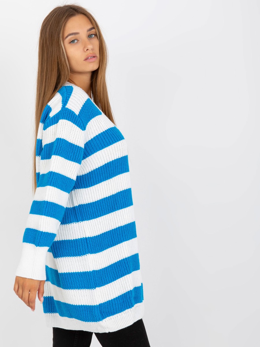 RUE PARIS Damen Oversize Sweatshirt Strickpullover V-Neck