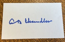 AL HAPPY CHANDLER HOF Autographed Index Card - Baseball Commish  (d. 1991)