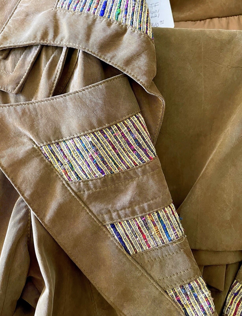 1980s Vtg IFF Deadstock Metallic Suede Structural Jacket Skirt Set xs View 2