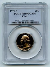 1976 S 25C Washington Quarter Proof PCGS PR69DCAM