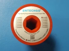 (3370 FT)ENAMELED COPPER WIRE, BNTECHGO, 30AWG MAGNET WIRE 1.0LB-0.0098"(0.25mm)