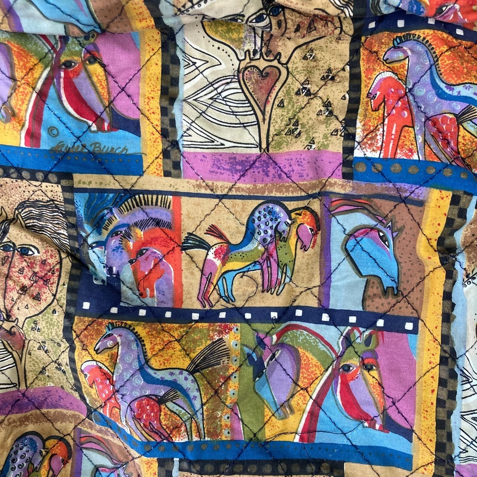 Lauren Burch Quilted Abstract Shoulder Bag Colorful Artsy Art Teacher Bag - Image 2 of 4