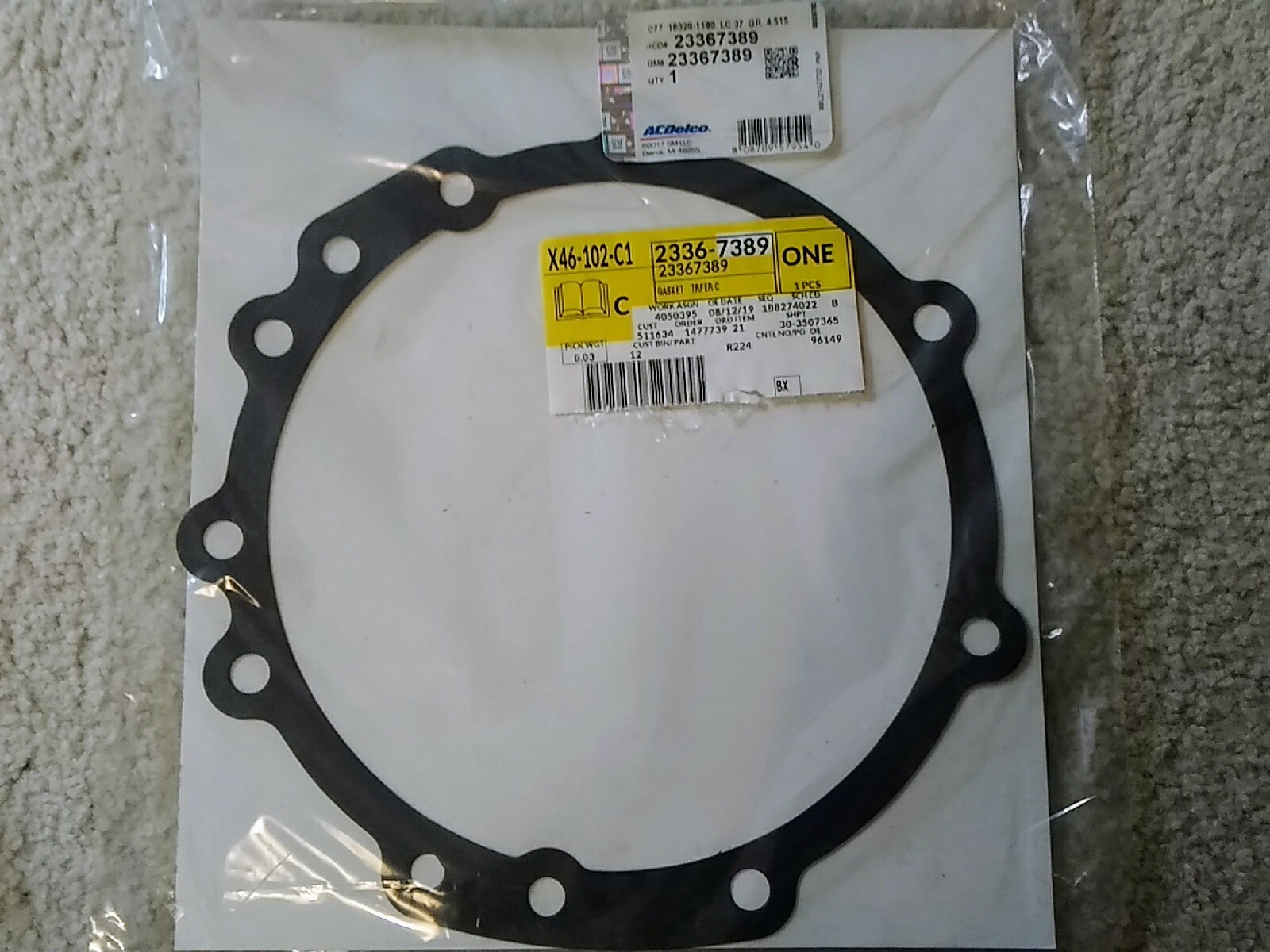 GM Transfer Case Adapter Gasket AC DELCO #23367389 | eBay