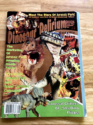 DINOSAUR DELIRIUM Soft Book 1993 -  Stars of Jurassic Park, foldouts etc VG+