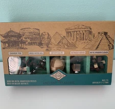 True Genius Ancient Treasures: 5 Brainteaser Puzzles Wood & Metal Gifted Minds