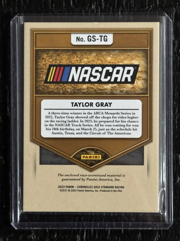2023 Panini Chronicles Gold Standard Newly Minted Memorabilia Taylor Gray #GS-TG - Image 2 of 2