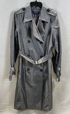 NWT Jones New York Signature Knights Bridge Trench Coat Charcoal Gray Women's PL