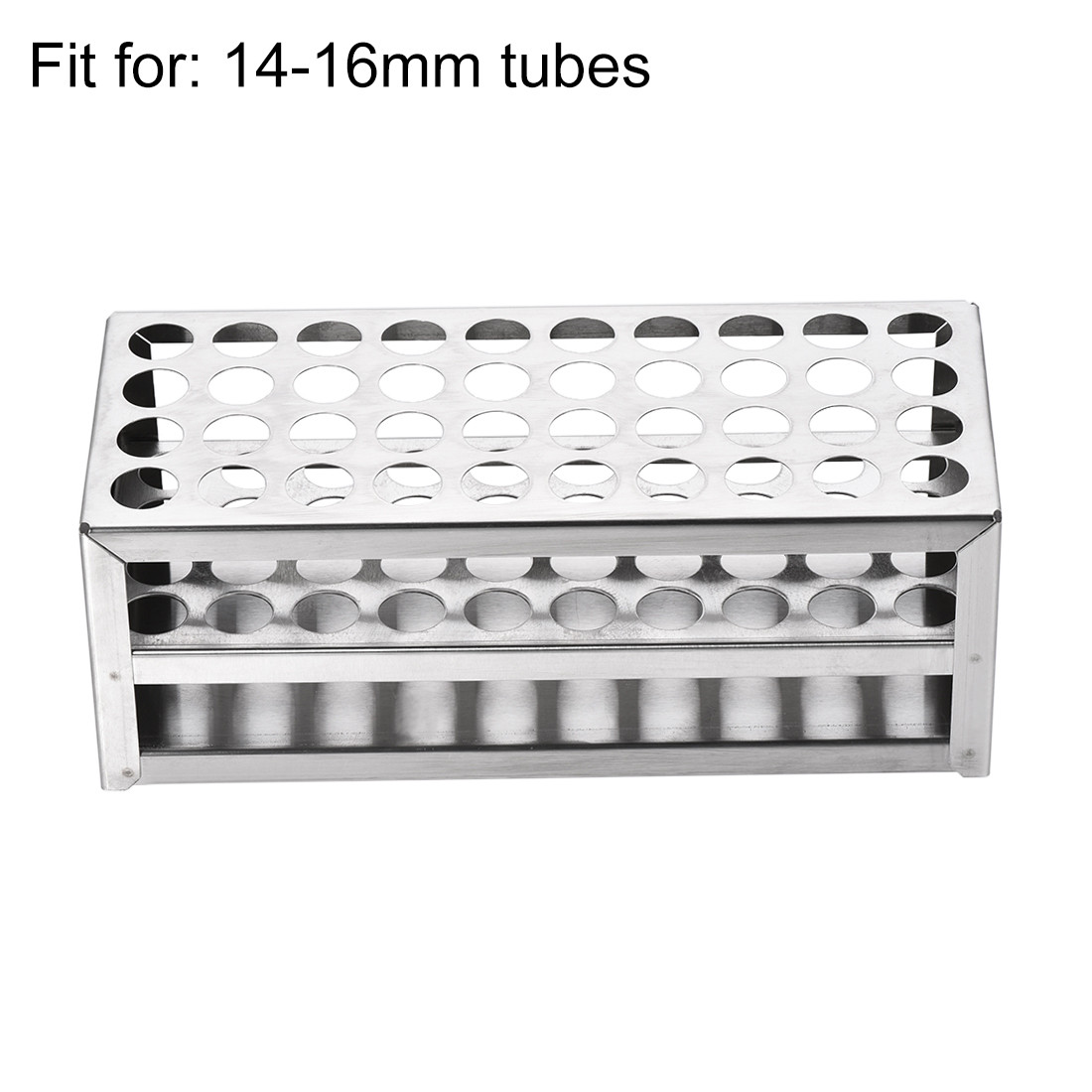 Stainless Steel Test Tube Holder Rack 40 Hole 3 Layer for 14-16mm Tubes