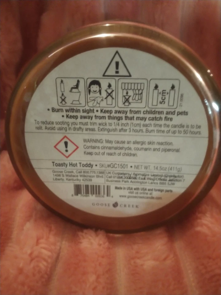 Goose Creek Candle TOASTY HOT TODDY 14,5 OZ vaso triple 3 mechas NUEVO M5 Foto 2 de 2