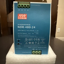 Mean Well NDR-480-24 AC/DC Single output Industrial DIN rail power supply - O...