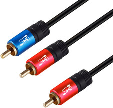 RCA to 2RCA Subwoofer Cable Audio Cable 2RCA to 1RCA Bi-Directional RCA Y
