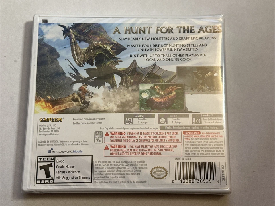Monster Hunter Generations (3DS, 2016) Capcom Brand New Factory Sealed Nintendo - Image 2 of 2