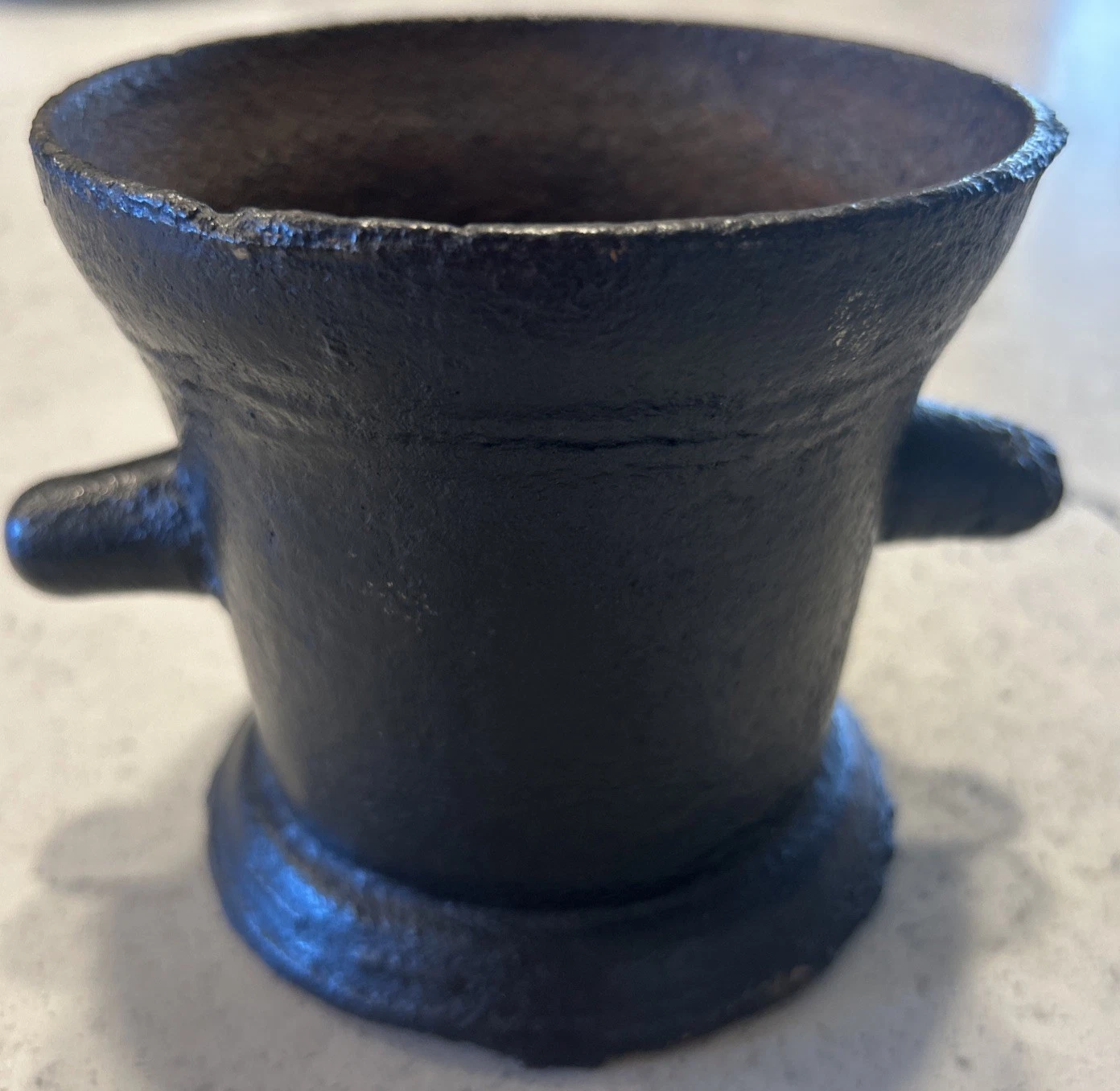 Antique Apothecary Cast Iron Mortar 18/19th Century 4.5"Dx4.25"H
